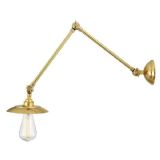 Adjustable Hat Wall Light - Polished Brass